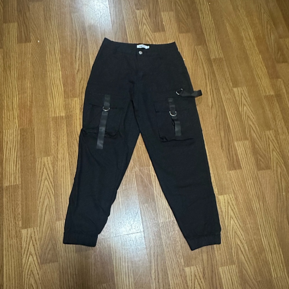 Sz Medium Rue 21 Black Cargo Joggers EUC